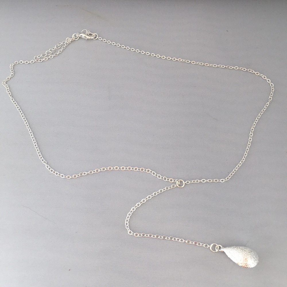 New! Silver Drop Necklace - Picture 4 of 6